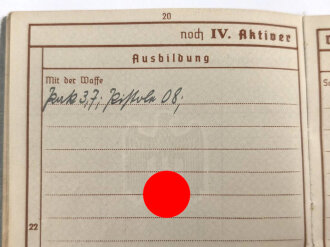 Wehrpaß Heer , eingestellt am  21.1.1915.