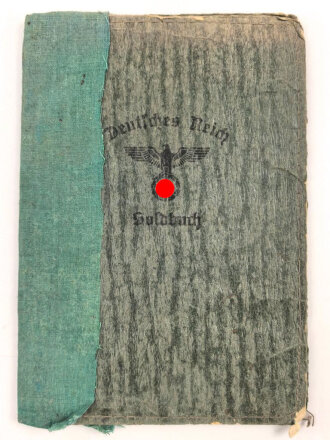 Deutsches Reich Soldbuch Hülle, stark gebraucht