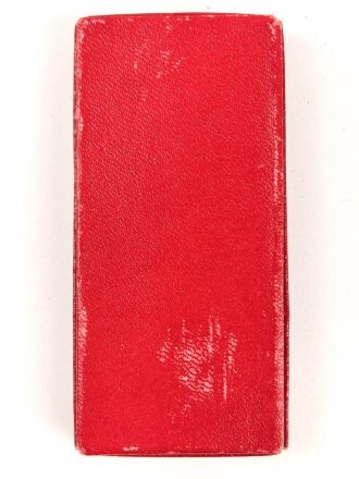 Treudienst Ehrenzeichen für 25 Jahre. Guter Zustand, am Band mit Tragenadel. Im Etui von Friedrich Keller Metallschmuckfabrik Oberstein
