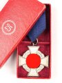 Treudienst Ehrenzeichen für 25 Jahre. Guter Zustand, am Band mit Tragenadel. Im Etui ohne Hersteller