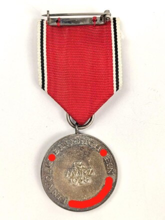 Anschlussmedaille Österreich 13. Oktober 1938 im Etui