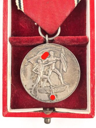 Anschlussmedaille Österreich 13. Oktober 1938 im Etui