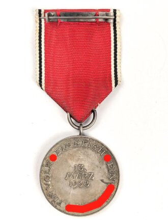 Anschlussmedaille Österreich 13. Oktober 1938 im Etui