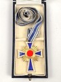 Ehrenkreuz der Deutschen Mutter ( Mutterkreuz ) in Gold mit Band im Etui, Hersteller Forster & Graf Schwäb. Gmünd