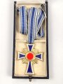 Ehrenkreuz der Deutschen Mutter ( Mutterkreuz ) in Gold mit Band im Etui, Hersteller Hans Gnad Wien VII