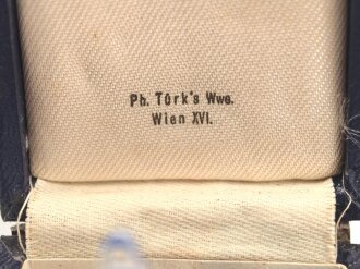 Ehrenkreuz der Deutschen Mutter ( Mutterkreuz ) in Gold mit Band im Etui, Hersteller Ph, Türkss Wwe Wien XVL