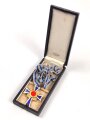Ehrenkreuz der Deutschen Mutter ( Mutterkreuz ) in Gold mit Band im Etui, Hersteller Ph, Türkss Wwe Wien XVL