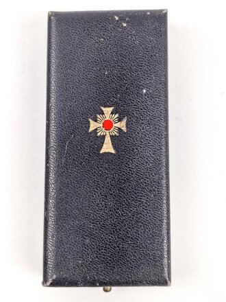 Ehrenkreuz der Deutschen Mutter ( Mutterkreuz ) in Gold mit Band im Etui, Hersteller Wilh. Deumer, Lüdenscheid