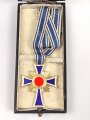Ehrenkreuz der Deutschen Mutter ( Mutterkreuz ) in Gold mit Band im Etui, Hersteller Wilh. Deumer, Lüdenscheid