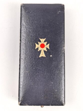 Ehrenkreuz der Deutschen Mutter ( Mutterkreuz ) in Gold mit Band im Etui, Hersteller R. Hauschild Pforzheim