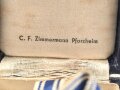 Ehrenkreuz der Deutschen Mutter ( Mutterkreuz ) in Gold mit Band im Etui, Hersteller C.F. Zimmermann Pforzheim