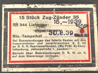 Transportkasten "15 Stück Zug-Zünder...