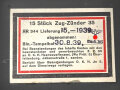 Transportkasten "15 Stück Zug-Zünder 35" datiert 1939