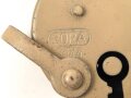 Wehrmacht Vorhängeschloss "Bora 1944", Originallack, Neuwertig mit zwei Schlüsseln, so auch an den Motorradpacktaschen verwandt