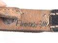Tornisterriemen Wehrmacht, getragenes Stück, datiert 1942, 53 cm lang