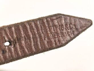 Tornisterriemen Wehrmacht, getragenes Stück, datiert 1941