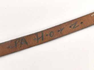 Tornisterriemen Wehrmacht, getragenes Stück, datiert 1942