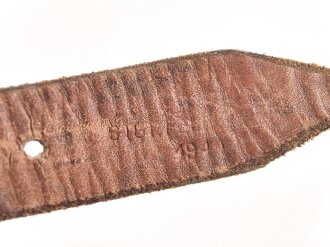 Tornisterriemen Wehrmacht, getragenes Stück, datiert 1941