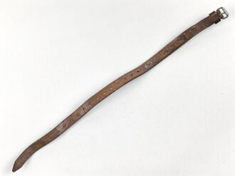 Tornisterriemen Wehrmacht, getragenes Stück, mit Hersteller