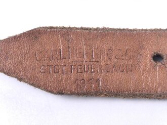 Tornisterriemen Wehrmacht, getragenes Stück, datiert 1941