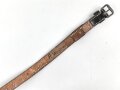 Tornisterriemen Wehrmacht, getragenes Stück, datiert 1942