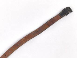 Tornisterriemen Wehrmacht, getragenes Stück, datiert 1941