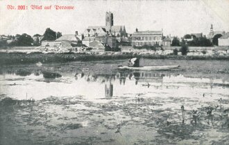 1. Weltkrieg, Ansichtskarte "Blick auf Peronne"