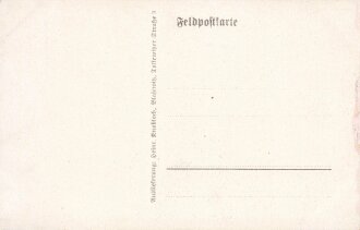 1. Weltkrieg, Ansichtskarte "Blick auf Peronne"