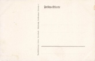 1. Weltkrieg, Ansichtskarte "Häusergruppe in...