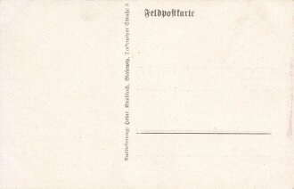 1. Weltkrieg, Ansichtskarte "Häusergruppe in...