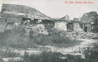 1. Weltkrieg, Ansichtskarte "Ansicht aus Clern"