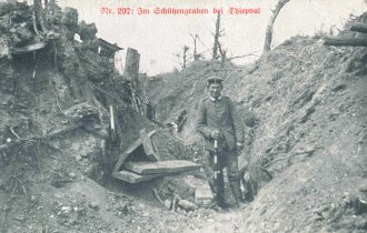 1. Weltkrieg, Ansichtskarte "Im Schützengraben...