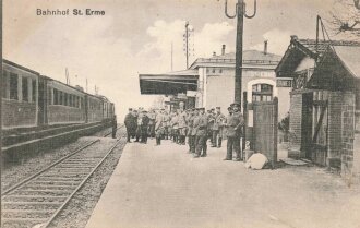1. Weltkrieg, Ansichtskarte "Bahnhof St. Erme"