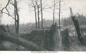 1. Weltkrieg, Ansichtskarte "Alte Stellung nach dem Sturm"