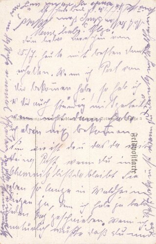 1. Weltkrieg, Ansichtskarte "Blick auf La Ville aur...