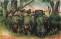 1. Weltkrieg, Ansichtskarte "Maschinengewehr Kompagnie im Feuer"