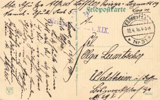 1. Weltkrieg, Ansichtskarte "Laon. Kirche St....