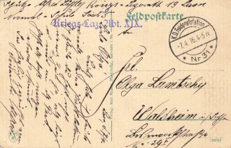 1. Weltkrieg, Ansichtskarte "Laon. Kommandanturplatz...