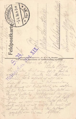 1. Weltkrieg, Ansichtskarte "Kriegslazarett in...