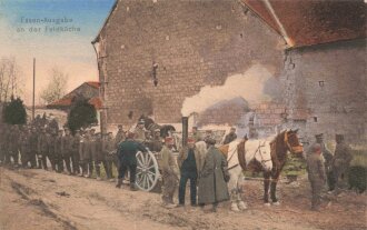 1. Weltkrieg, Ansichtskarte "Essen-Ausgabe an der...