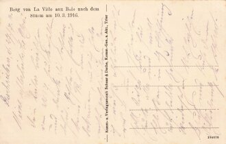 1. Weltkrieg, Ansichtskarte "Berg von La Ville aux...