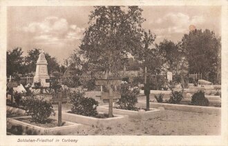 1. Weltkrieg, Ansichtskarte "Soldaten-Friedhof in...