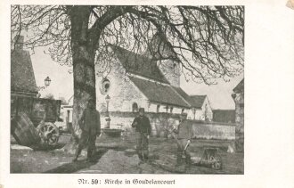 1. Weltkrieg, Ansichtskarte "Kirche zu...