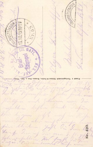 1. Weltkrieg, Ansichtskarte "Laval bei Laon"