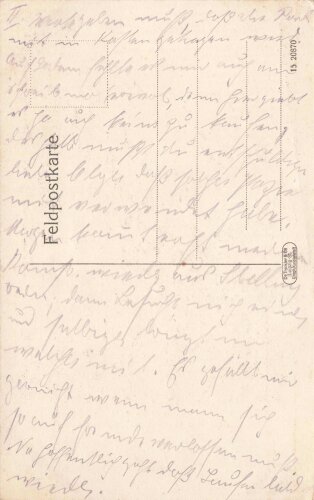 1. Weltkrieg, Ansichtskarte "Santiätshund im...