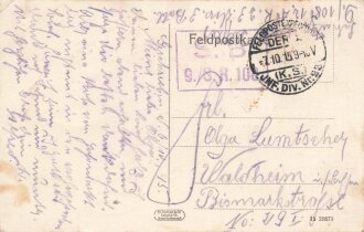 1. Weltkrieg, Ansichtskarte "Santiätshund im...