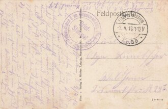 1. Weltkrieg, Ansichtskarte "Baracklager des...