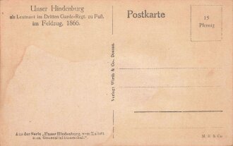 1. Weltkrieg, Ansichtskarte "Unser Hindenburg als...