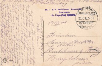 1. Weltkrieg, Ansichtskarte "Furcht nur vor Gott,...