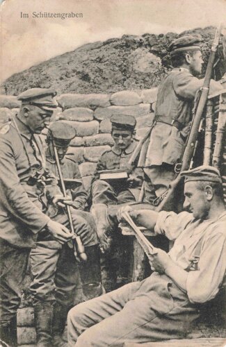 1. Weltkrieg, Ansichtskarte "Im...